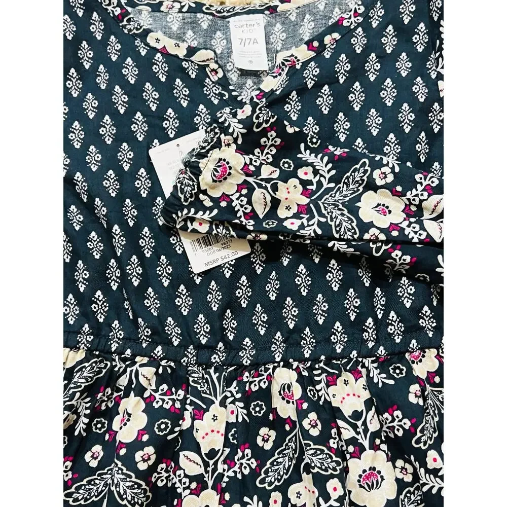 NWT❤️Carter’s Floral Cotton Dress sz7